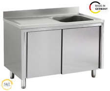 AKTION Spülschrank 1 Becken ALLLE GRÖßEN Gastro Edelstahlsspüle Gastro Spüle NEU