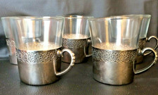 5 WMF versilberte Teegläser