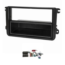 Doppel DIN Radioblende Set passend für VW Golf 5 6 Touran Passat 3C Caddy Fakra