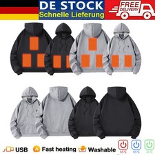 Winter Herren Frauen USB Beheizte Warmer Hoodies Kapuzenpullover Waschbar S-3XL