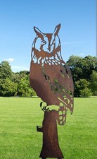 Eule Rost Edelrost Metallfigur