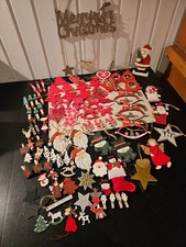 Christbaum Schmuck -  Weihnachts Schmuck - X Mas - Holz ü.80 Teile