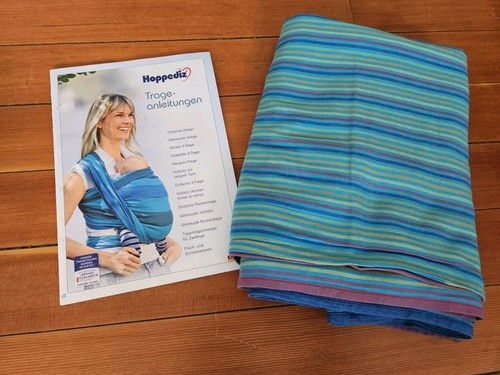 Tragetuch hoppediz grün blau - hoppediz, grün/blau