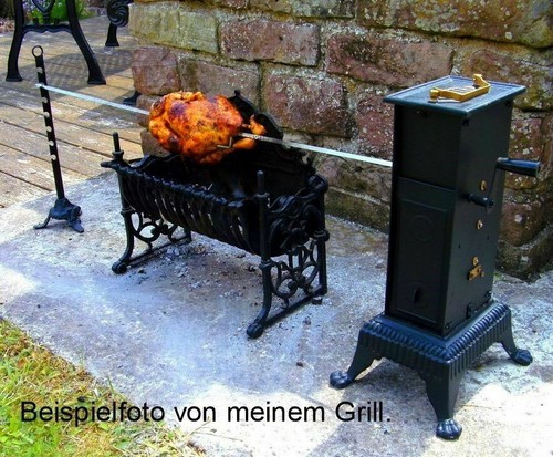 Antiker grill drehspieß - antiker,