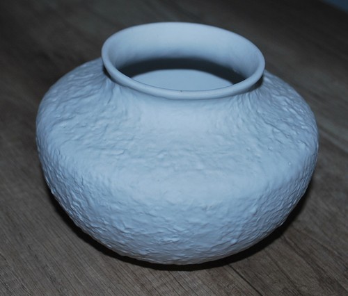 Runde weiße vase bisquit - runde,