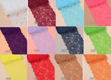 16 cm elastische Spitze Spitzenband Spitzenborte Borte Polyester viele Farben