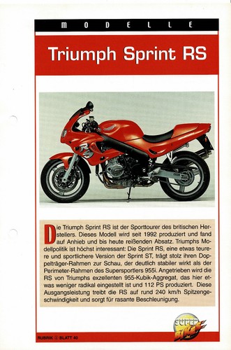 Triumph sprint - triumph, rs