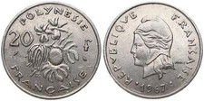 Polynesie Francaise - 20 Francs 1967-2020 - KM# 6, 9, a - verschiedene Jahrgänge