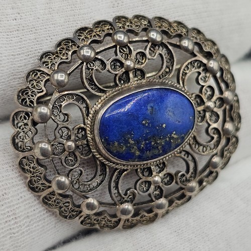 Art deco silber brosche - art,