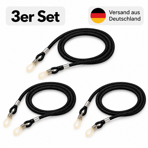 Brillenband 60cm schwarz - brillenband,
