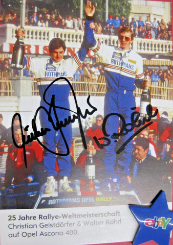 Rallye autogramm röhrl - rallye,