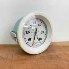 Teleflex Geschwindigkeitsanzeige weiß / weiße Blende Speedometer 50 MPH 80 Km/h
