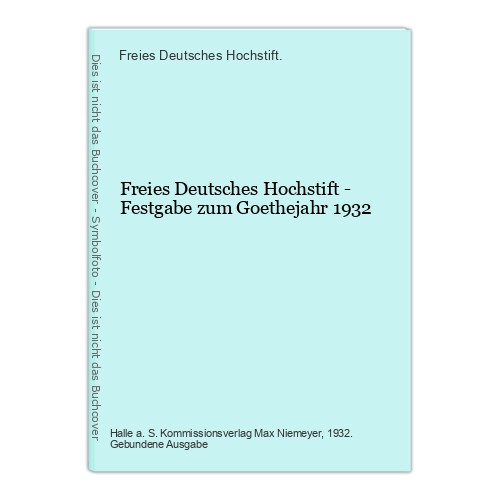 Freies deutsches hochstift - freies,