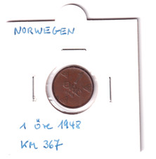 Norwegen  -  1 Öre 1948