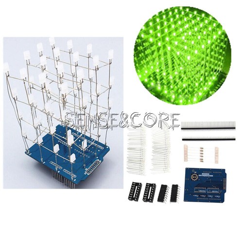 Green 4x4x4 light cube - 4x4x4,