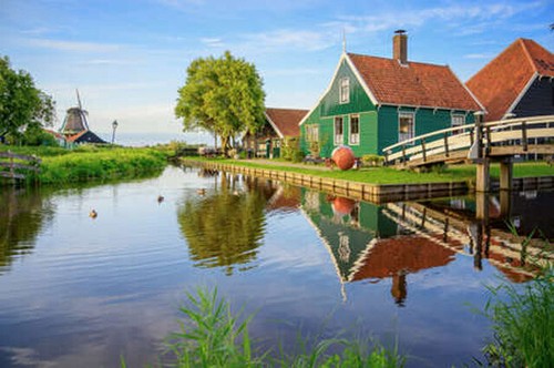 Wandbild bauernhaus kanal - wandbild:, am
