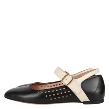 Bally Damen Schuhe Ballerina Gr. 39 Schwarz Leder Freizeitschuhe Halbschuhe