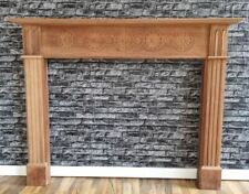 KAMINUMRANDUNG EINFASSUNG VERKLEIDUNG FIREPLACE MAHAGONI-HOLZ NATUR ATTRAPPE 