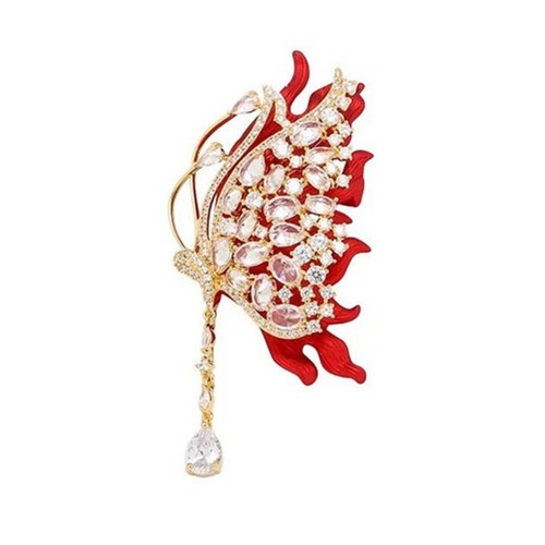Sparkling butterfly brooch - sparkling,