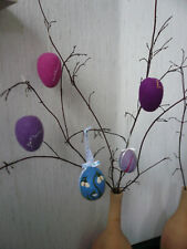 Ostern Osterdekoration 5 Ostereier Filzeier Dekoeier Hängedekoration Tischdeko