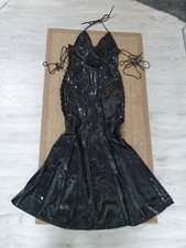 Lackkleid lang schwarz