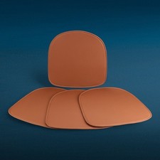 Cognac-Ledersitzkissen für