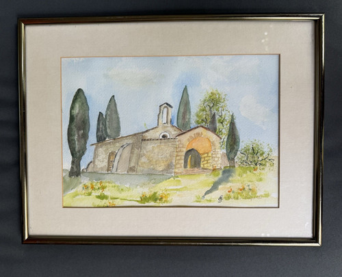 Original aquarell provence - original,