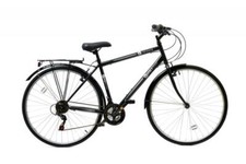 Herren Trekkingrad 700c Rad 6 Gang schwarz Aurai Trekker Unisex Hybrid Fahrrad