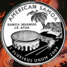 QUARTER DOLLAR USA  AMERICAN SAMOA 2009 D Unc  6102#❇️❇️