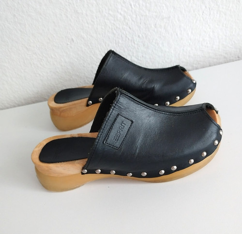 Esprit vintage leder clogs - esprit,