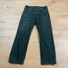 Vintage Levis 501 Jeans Herren W34 L30 dunkelgrün Made in USA - Maße beachten!
