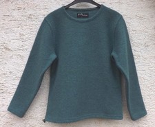 Mufflon Leon  Wollpullover mit Rundhalsausschnitt   Merinowolle   schilf