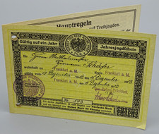 Frankfurt: Alter Jagdschein/