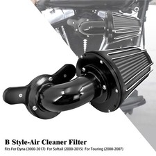 Kegel CNC Luftfilter Grau Einlass Für Harley Dyna Fat Bob Super Glide 2000-2017