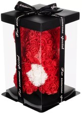 Rosenbär Herz Schaum Bär Rosen Teddybär Partner Geschenk Hochzeit Liebe Paare