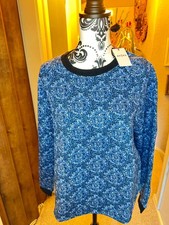 BRORA Indigo Blue Printed Top