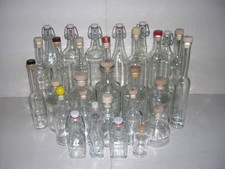 29 leere Glasflaschen zum Befüllen Flaschen Glas Bügelflaschen Korken klein groß