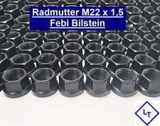 Febi Bilstein 03558 Radmutter M22 x 1,5 Flachbund Mutter Fein Gewinde LKW Bagger