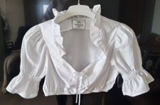 Dirndlbluse Gr. 36 weiß in weiß von Edelnice