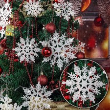 Weiß Glitter Schneeflocken