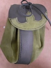 Mytholon Gürteltasche Wildleder Grün/Schwarz Larp Mittelalter Reenactment #16232