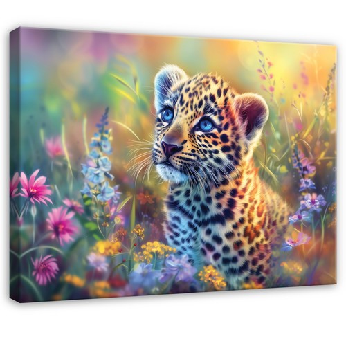 Leinwand tiger blumen orange - blumen,
