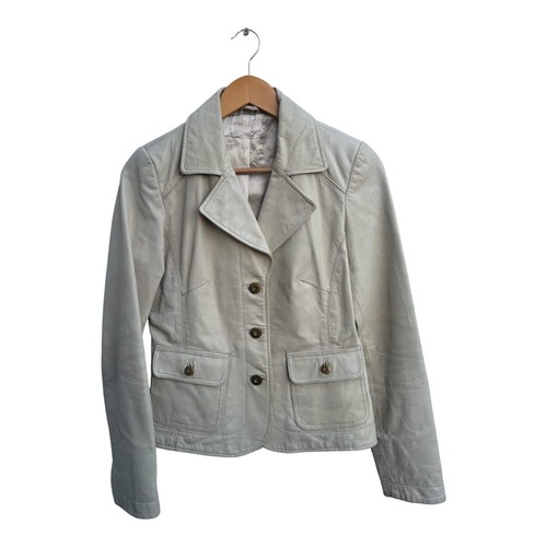 Damen lederjacke beige - lederjacke, gr