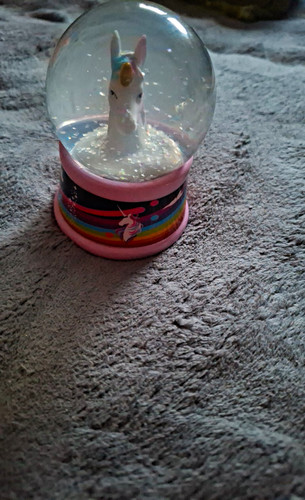 Schneekugel mit einhorn - mit, einhorn-figur