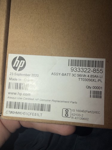 Original akku 933322 855 - hp,