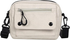 Einkaufstasche aus Segeltuch für Damen, Schultertasche, Reißverschluss, Outdoor,