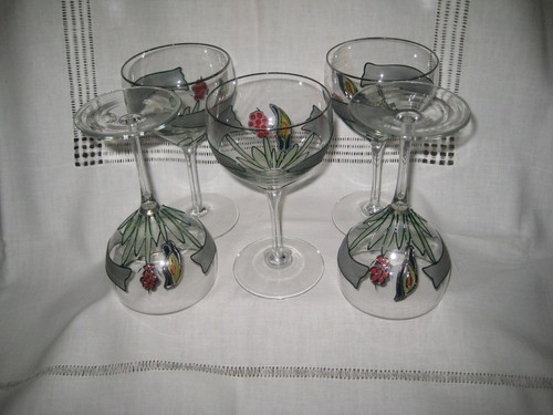 Sektschalen tiffany emalie - sektschalen,