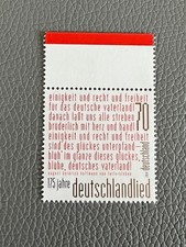 1 Briefmarke 175 Jahre Deutschland Deutschlandlied Nationalhymne 70