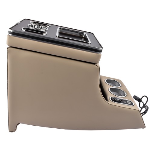 Beige kunststoff armlehnenbox - kunststoff,