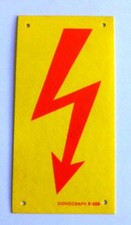 Strom Elektrik Spannung - DDR Plaste Schild Warnung